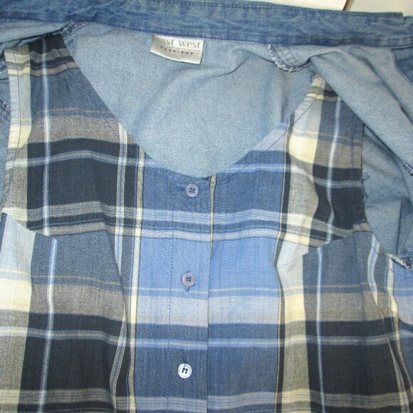 Women's denium jacket of East West Fashions with button up vest size M/L - Picture 12 of 12